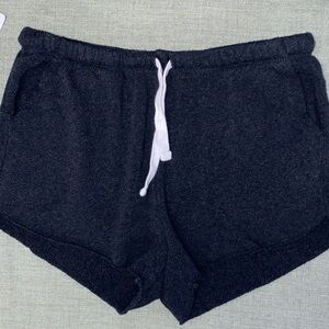 Colsie Dark Grey Athletic/Lounge Shorts with White Drawstring